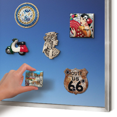 Decoratief metalen magneetbord in een zilveren lijst Blauwe kleurovergangen