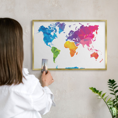 Metalen magneetbord met lijst in het goud Kleurenkaart