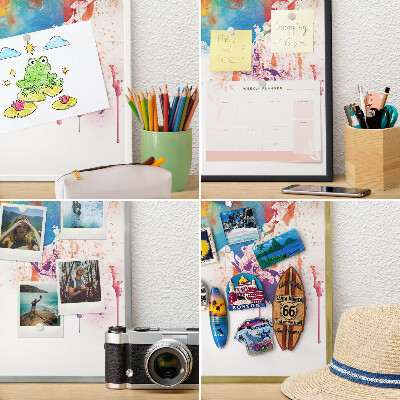 Metalen magneetbord met lijst in het goud Kleurenkaart