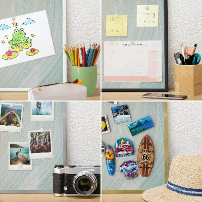 Magnetisch bord voor reismagneten met gouden lijst Pastelkleurige werveling