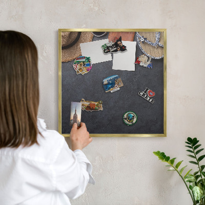 Metalen magneetbord met lijst in het goud Vakantiesfeer