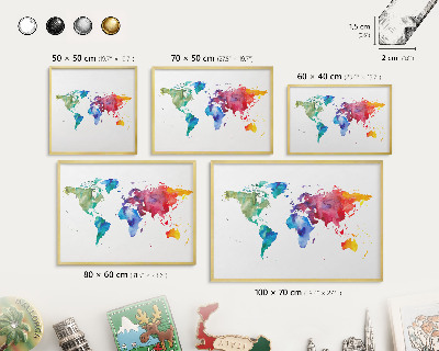 Metalen magneetbord met lijst in het goud Kleurenkaart