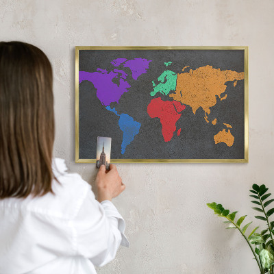 Metalen magneetbord met lijst in het goud Kleurenkaart
