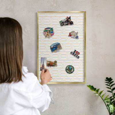 Magnetisch bord voor reismagneten met gouden lijst Artistieke bogen
