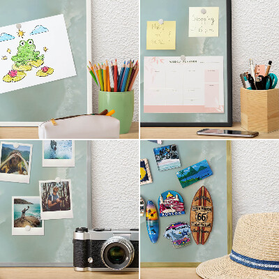 Metalen magneetbord met lijst in het goud Vreedzame harmonie