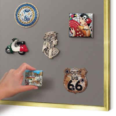 Metalen magneetbord met lijst in het goud Donkergrijs