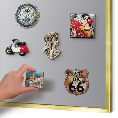 Metalen magneetbord met lijst in het goud Grijze gradiënt