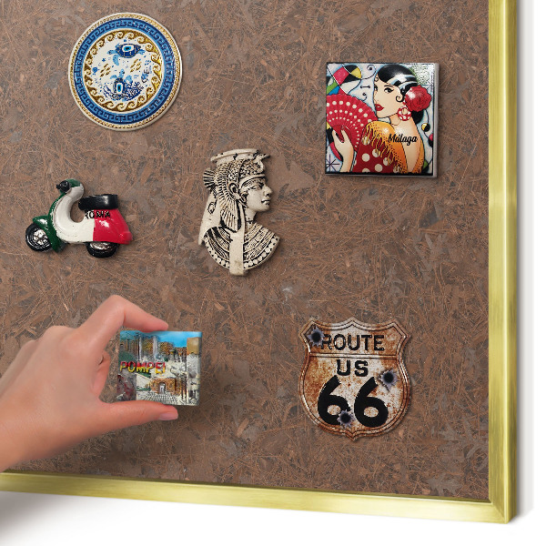 Metalen magneetbord met lijst in het goud Herfsttapijt