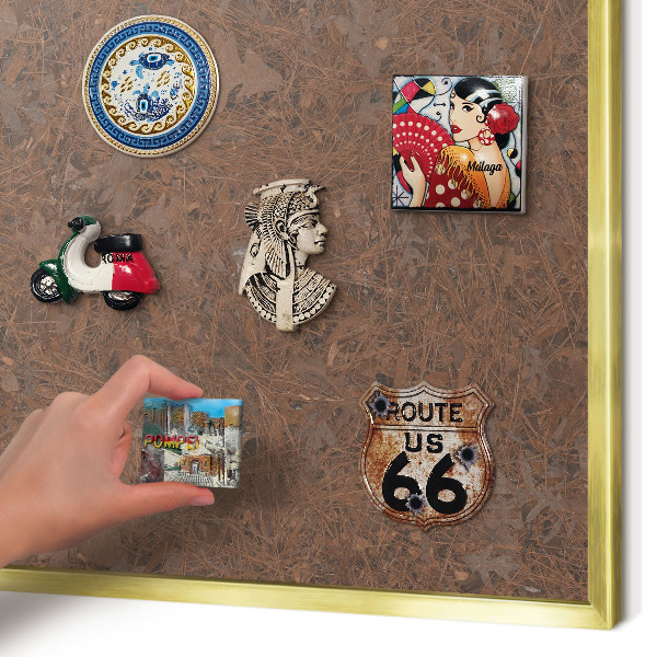 Metalen magneetbord met lijst in het goud Herfsttapijt