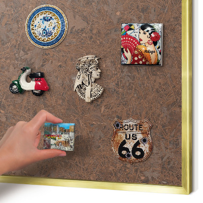 Metalen magneetbord met lijst in het goud Herfsttapijt