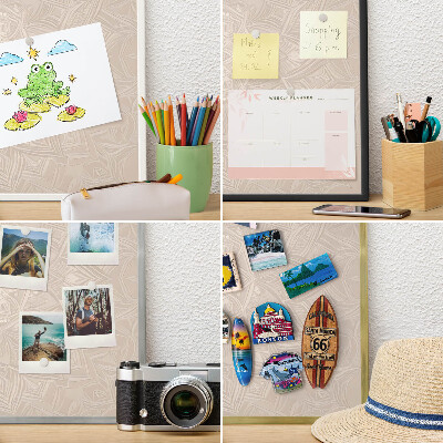 Metalen magneetbord met lijst in het goud Decoratieve mandala