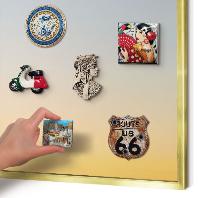 Metalen magneetbord met lijst in het goud Pastelkleurige overgang