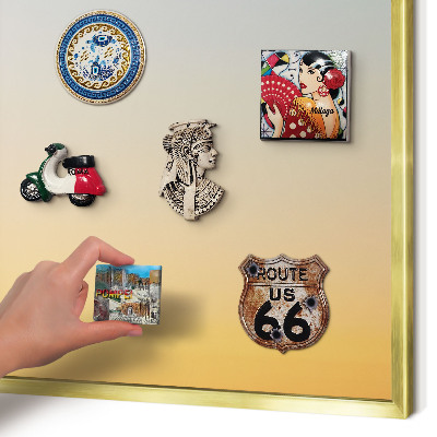 Metalen magneetbord met lijst in het goud Pastelkleurige overgang