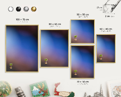 Metalen magneetbord met lijst in het goud Kleuren van Balans
