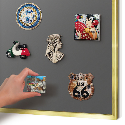 Metalen magneetbord met lijst in het goud Donkergrijs