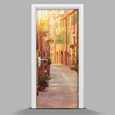 Deur sticker Romeinse straat in de ochtend
