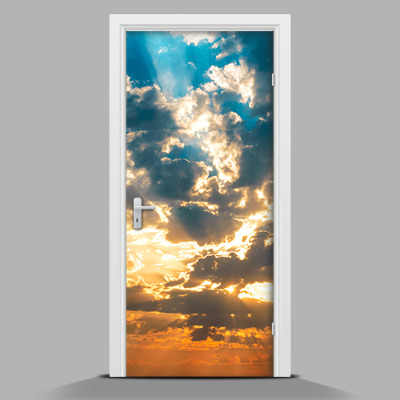 Deursticker Uitzicht vanuit het vliegtuig