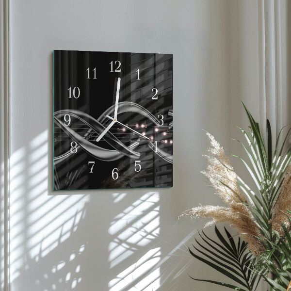 Vierkante glazen klok Abstractie