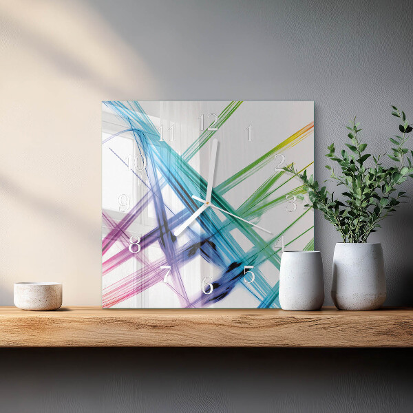 Vierkante glazen klok Abstractie