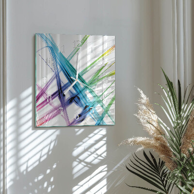 Vierkante glazen klok Abstractie