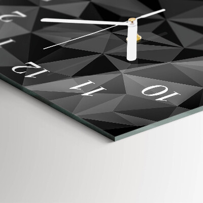 Vierkante glazen klok 3D-patroon
