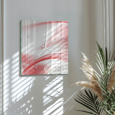Vierkante glazen klok Abstracte kunst