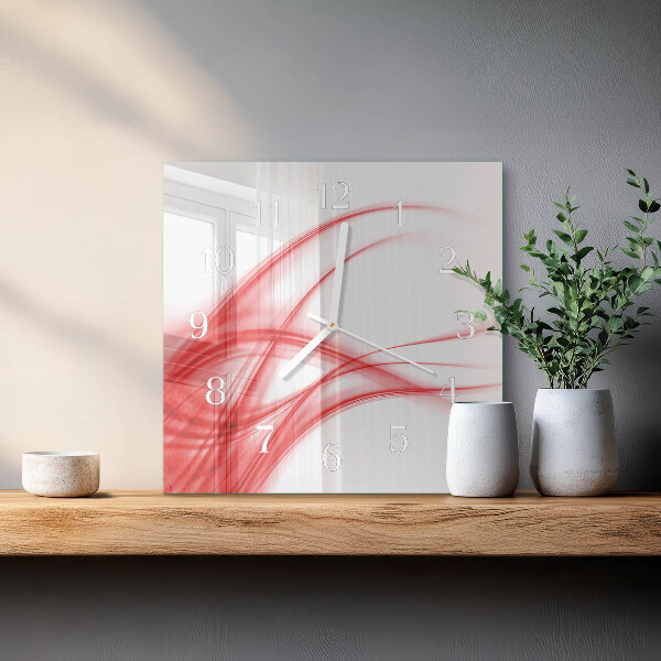 Vierkante glazen klok Abstracte kunst