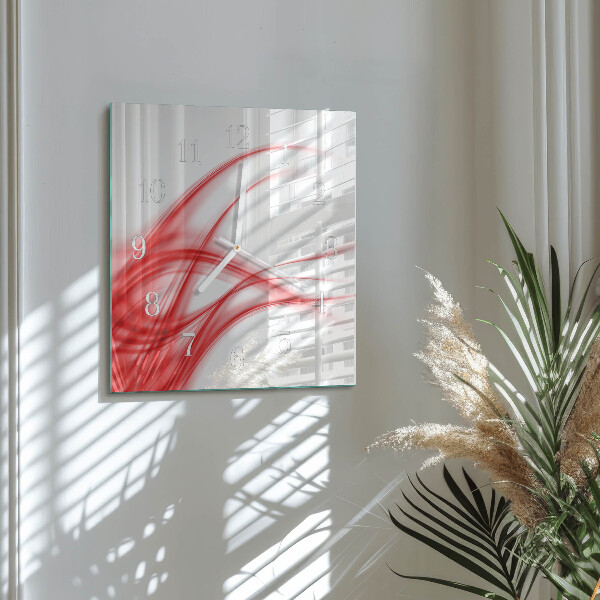 Vierkante glazen klok Abstracte kunst