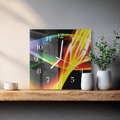 Vierkante glazen klok Abstractie