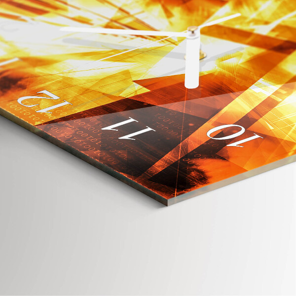 Vierkante glazen klok Abstractie