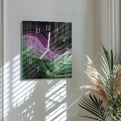 Vierkante glazen klok Abstracte kunst