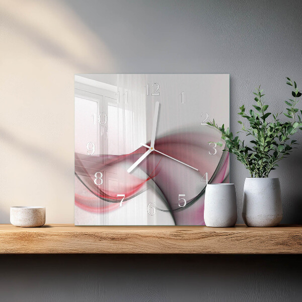 Vierkante glazen klok Abstracte kunst
