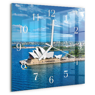 Vierkante glazen klok Sydney Opera House