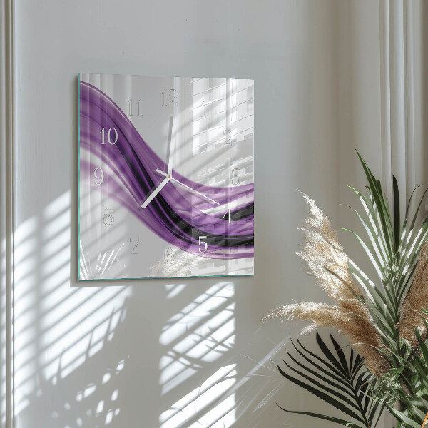 Vierkante glazen klok Abstracte kunst