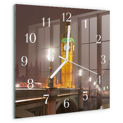 Vierkante glazen klok Big Ben