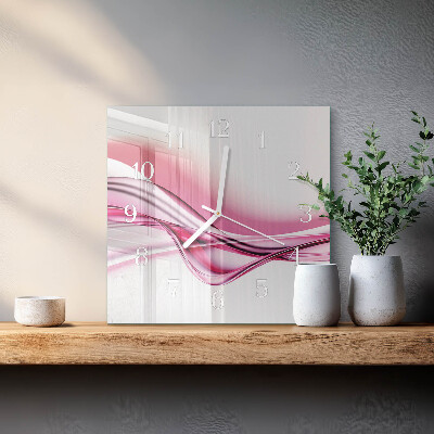 Vierkante glazen klok Abstracte kunst