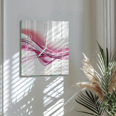 Vierkante glazen klok Abstracte kunst