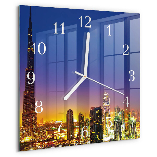 Vierkante glazen klok Horizon Dubai