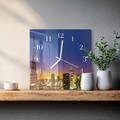 Vierkante glazen klok Horizon Dubai