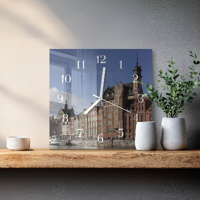 Vierkante glazen klok Gdansk