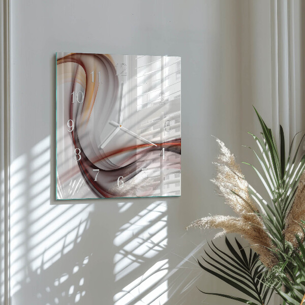 Vierkante glazen klok Abstractie