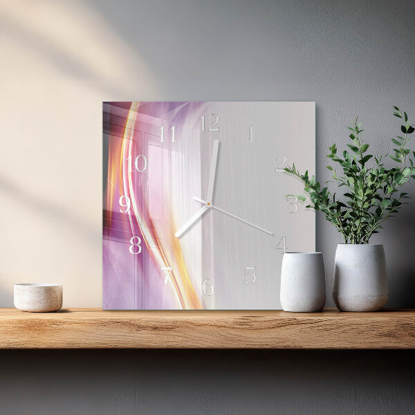 Vierkante glazen klok Abstractie
