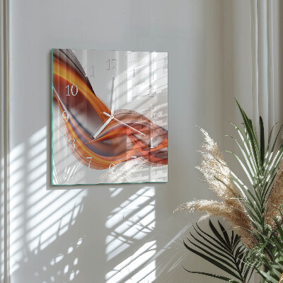 Vierkante glazen klok Abstracte rook