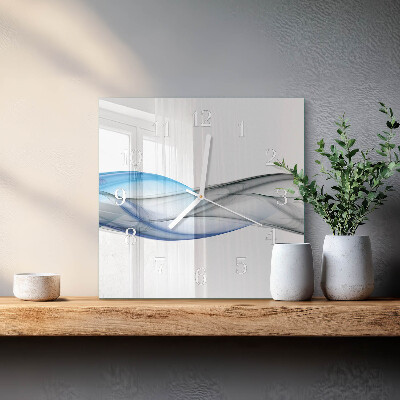Vierkante glazen klok Abstracte rook