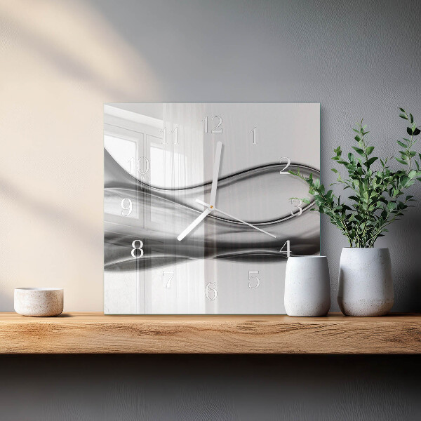 Vierkante glazen klok Abstractie