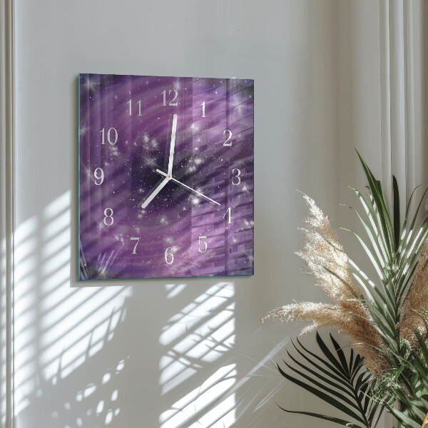 Vierkante glazen klok Abstractie