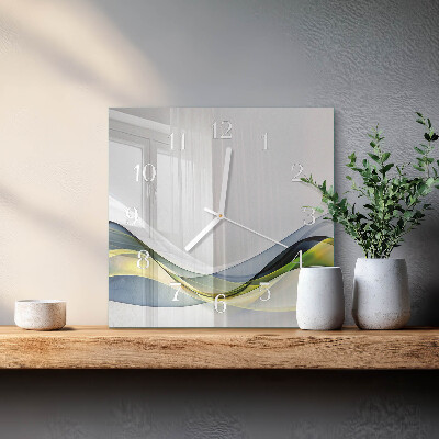 Vierkante glazen klok Abstractie