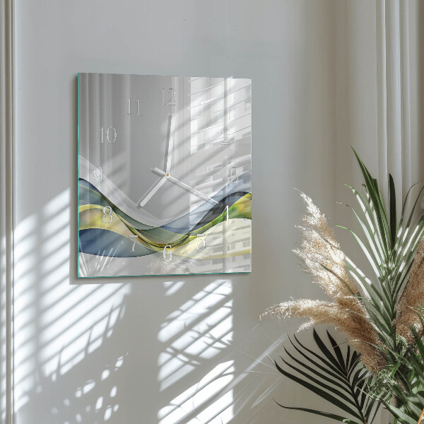 Vierkante glazen klok Abstractie