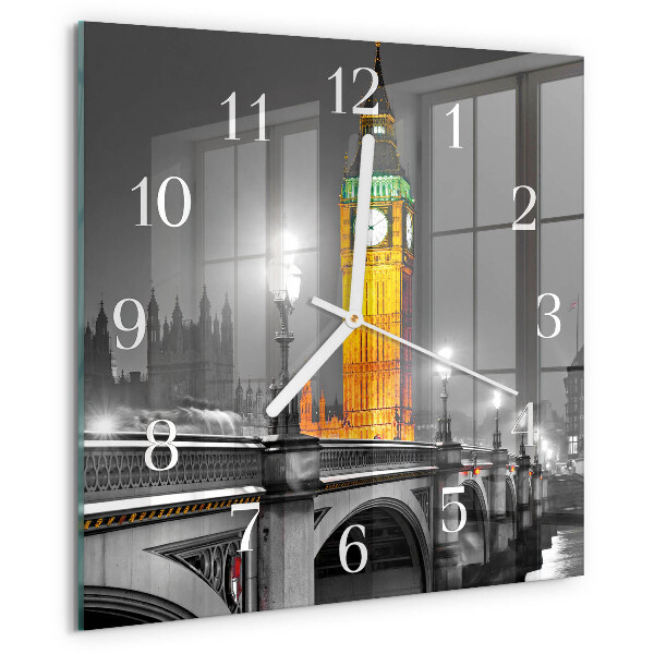 Vierkante glazen klok Big Ben