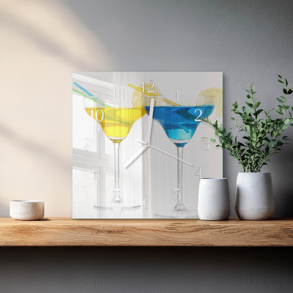 Vierkante glazen klok Cocktail